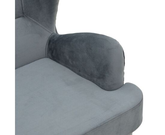 Πολυθρόνα Regalo pakoworld βελούδο σε ανθρακί απόχρωση 75x88x85εκ - ΚΑΡΕΚΛΕΣ - ΠΟΛΥΘΡΟΝΕΣ ΕΣ. στο Milonadakis.gr