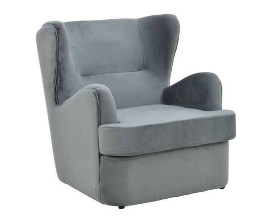 Πολυθρόνα Regalo pakoworld βελούδο σε ανθρακί απόχρωση 75x88x85εκ - ΚΑΡΕΚΛΕΣ - ΠΟΛΥΘΡΟΝΕΣ ΕΣ. στο Milonadakis.gr