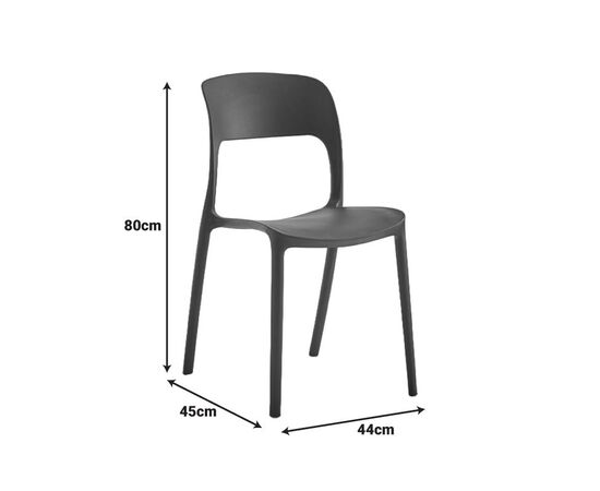 Καρέκλα Zanna pakoworld στοιβαζόμενη pp σε μαύρη απόχρωση 44x45x80εκ - ΚΑΡΕΚΛΕΣ - ΠΟΛΥΘΡΟΝΕΣ ΕΣ. στο Milonadakis.gr
