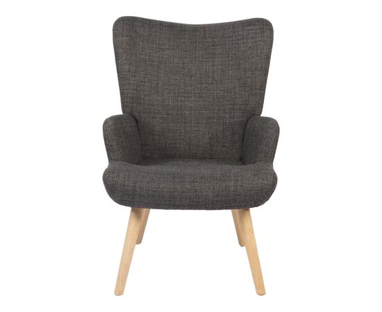 Πολυθρόνα-μπερζέρα Gerlina pakoworld ανθρακί ύφασμα με πόδι σε φυσική απόχρωση 71x64x94εκ - ΚΑΡΕΚΛΕΣ - ΠΟΛΥΘΡΟΝΕΣ ΕΣ. στο Milonadakis.gr