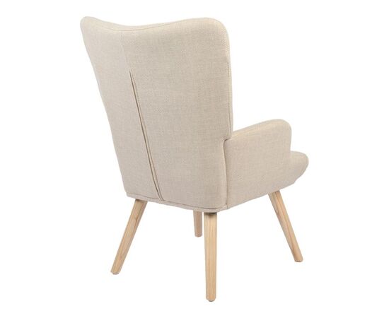 Πολυθρόνα-μπερζέρα Gerlina pakoworld κρεμ ύφασμα με πόδι σε φυσική απόχρωση 71x64x94εκ - ΚΑΡΕΚΛΕΣ - ΠΟΛΥΘΡΟΝΕΣ ΕΣ. στο Milonadakis.gr