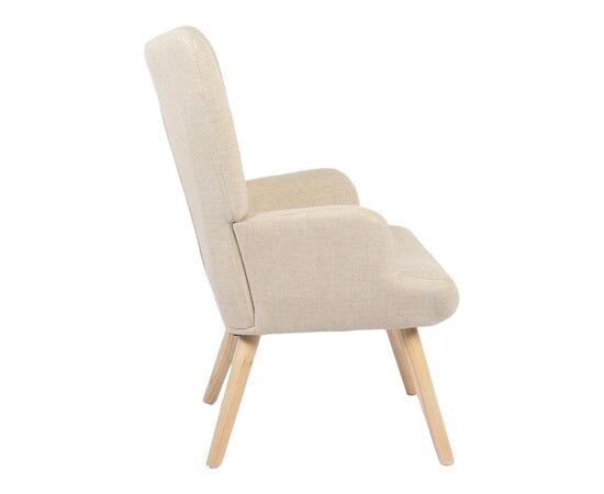 Πολυθρόνα-μπερζέρα Gerlina pakoworld κρεμ ύφασμα με πόδι σε φυσική απόχρωση 71x64x94εκ - ΚΑΡΕΚΛΕΣ - ΠΟΛΥΘΡΟΝΕΣ ΕΣ. στο Milonadakis.gr