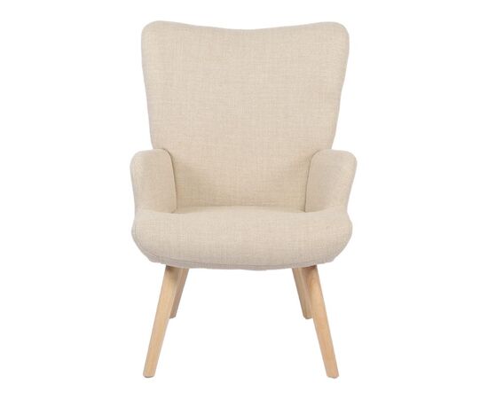 Πολυθρόνα-μπερζέρα Gerlina pakoworld κρεμ ύφασμα με πόδι σε φυσική απόχρωση 71x64x94εκ - ΚΑΡΕΚΛΕΣ - ΠΟΛΥΘΡΟΝΕΣ ΕΣ. στο Milonadakis.gr