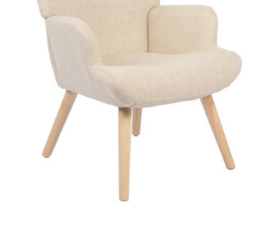 Πολυθρόνα-μπερζέρα Gerlina pakoworld κρεμ ύφασμα με πόδι σε φυσική απόχρωση 71x64x94εκ - ΚΑΡΕΚΛΕΣ - ΠΟΛΥΘΡΟΝΕΣ ΕΣ. στο Milonadakis.gr