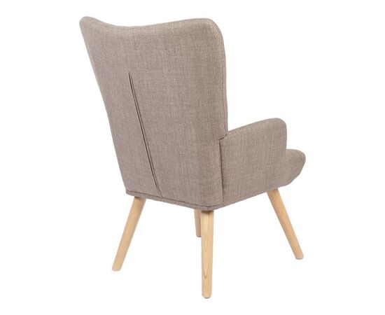 Πολυθρόνα-μπερζέρα Gerlina pakoworld γκρι-μπεζ ύφασμα με πόδι σε φυσική απόχρωση 71x64x94εκ - ΚΑΡΕΚΛΕΣ - ΠΟΛΥΘΡΟΝΕΣ ΕΣ. στο Milonadakis.gr