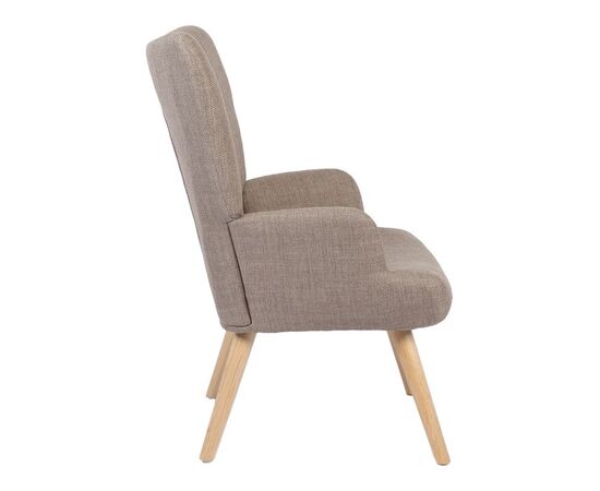 Πολυθρόνα-μπερζέρα Gerlina pakoworld γκρι-μπεζ ύφασμα με πόδι σε φυσική απόχρωση 71x64x94εκ - ΚΑΡΕΚΛΕΣ - ΠΟΛΥΘΡΟΝΕΣ ΕΣ. στο Milonadakis.gr