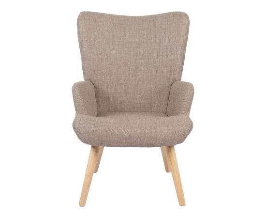 Πολυθρόνα-μπερζέρα Gerlina pakoworld γκρι-μπεζ ύφασμα με πόδι σε φυσική απόχρωση 71x64x94εκ - ΚΑΡΕΚΛΕΣ - ΠΟΛΥΘΡΟΝΕΣ ΕΣ. στο Milonadakis.gr