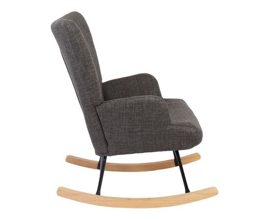 Κουνιστή πολυθρόνα Jianna pakoworld ανθρακί ύφασμα με πόδι σε φυσική απόχρωση 79x64x89εκ - ΚΑΡΕΚΛΕΣ - ΠΟΛΥΘΡΟΝΕΣ ΕΣ. στο Milonadakis.gr