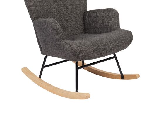 Κουνιστή πολυθρόνα Jianna pakoworld ανθρακί ύφασμα με πόδι σε φυσική απόχρωση 79x64x89εκ - ΚΑΡΕΚΛΕΣ - ΠΟΛΥΘΡΟΝΕΣ ΕΣ. στο Milonadakis.gr