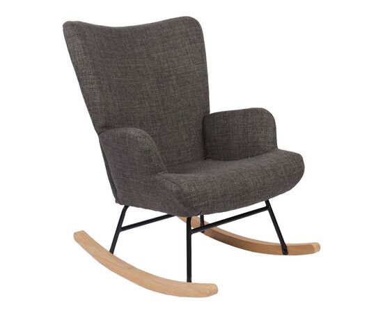 Κουνιστή πολυθρόνα Jianna pakoworld ανθρακί ύφασμα με πόδι σε φυσική απόχρωση 79x64x89εκ - ΚΑΡΕΚΛΕΣ - ΠΟΛΥΘΡΟΝΕΣ ΕΣ. στο Milonadakis.gr