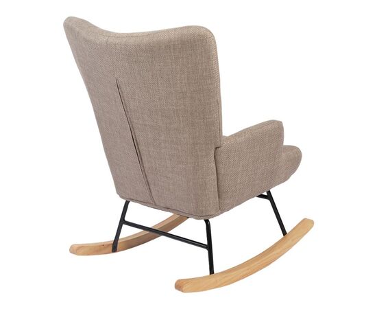 Κουνιστή πολυθρόνα Jianna pakoworld γκρι-μπεζ ύφασμα με πόδι σε φυσική απόχρωση 79x64x89εκ - ΚΑΡΕΚΛΕΣ - ΠΟΛΥΘΡΟΝΕΣ ΕΣ. στο Milonadakis.gr