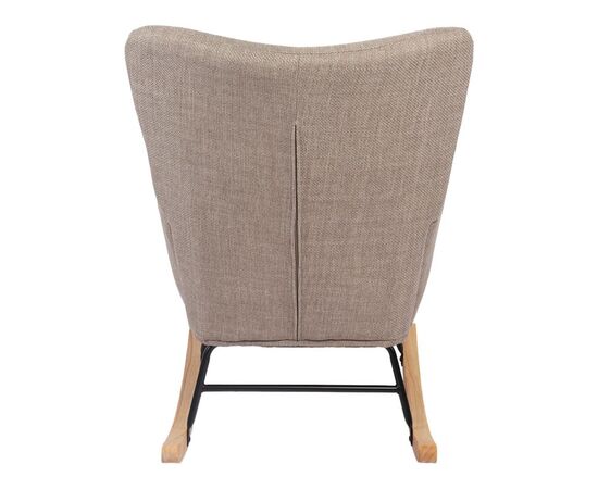 Κουνιστή πολυθρόνα Jianna pakoworld γκρι-μπεζ ύφασμα με πόδι σε φυσική απόχρωση 79x64x89εκ - ΚΑΡΕΚΛΕΣ - ΠΟΛΥΘΡΟΝΕΣ ΕΣ. στο Milonadakis.gr