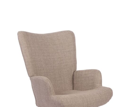 Κουνιστή πολυθρόνα Jianna pakoworld γκρι-μπεζ ύφασμα με πόδι σε φυσική απόχρωση 79x64x89εκ - ΚΑΡΕΚΛΕΣ - ΠΟΛΥΘΡΟΝΕΣ ΕΣ. στο Milonadakis.gr