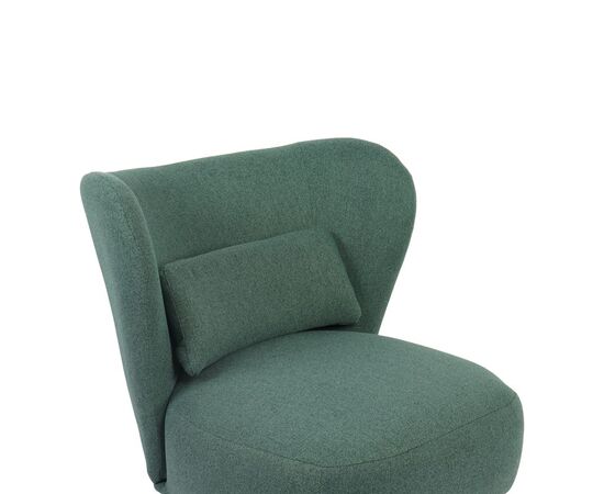 Πολυθρόνα Nagreta pakoworld πράσινο ύφασμα με μεταλλικό πόδι σε μαύρη απόχρωση 77x73x74εκ - ΚΑΡΕΚΛΕΣ - ΠΟΛΥΘΡΟΝΕΣ ΕΣ. στο Milonadakis.gr