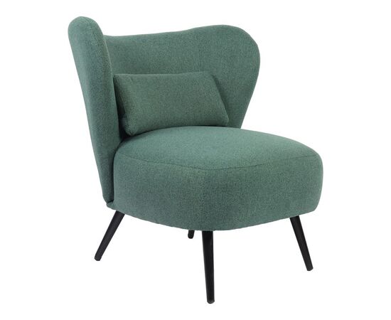 Πολυθρόνα Nagreta pakoworld πράσινο ύφασμα με μεταλλικό πόδι σε μαύρη απόχρωση 77x73x74εκ - ΚΑΡΕΚΛΕΣ - ΠΟΛΥΘΡΟΝΕΣ ΕΣ. στο Milonadakis.gr