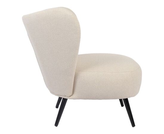 Πολυθρόνα Nagreta pakoworld κρεμ ύφασμα με μεταλλικό πόδι σε μαύρη απόχρωση 77x73x74εκ - ΚΑΡΕΚΛΕΣ - ΠΟΛΥΘΡΟΝΕΣ ΕΣ. στο Milonadakis.gr