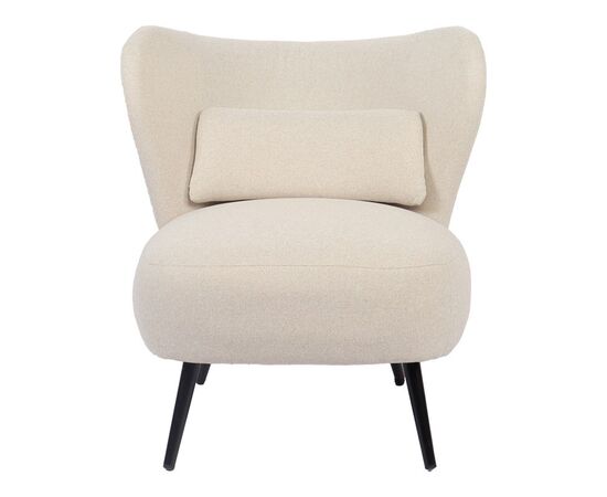 Πολυθρόνα Nagreta pakoworld κρεμ ύφασμα με μεταλλικό πόδι σε μαύρη απόχρωση 77x73x74εκ - ΚΑΡΕΚΛΕΣ - ΠΟΛΥΘΡΟΝΕΣ ΕΣ. στο Milonadakis.gr