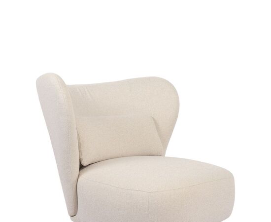 Πολυθρόνα Nagreta pakoworld κρεμ ύφασμα με μεταλλικό πόδι σε μαύρη απόχρωση 77x73x74εκ - ΚΑΡΕΚΛΕΣ - ΠΟΛΥΘΡΟΝΕΣ ΕΣ. στο Milonadakis.gr