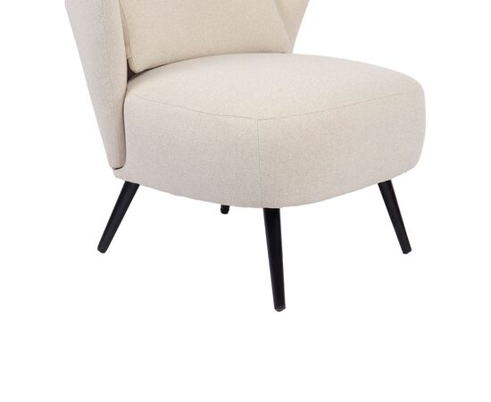 Πολυθρόνα Nagreta pakoworld κρεμ ύφασμα με μεταλλικό πόδι σε μαύρη απόχρωση 77x73x74εκ - ΚΑΡΕΚΛΕΣ - ΠΟΛΥΘΡΟΝΕΣ ΕΣ. στο Milonadakis.gr