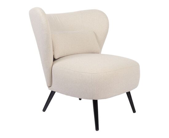 Πολυθρόνα Nagreta pakoworld κρεμ ύφασμα με μεταλλικό πόδι σε μαύρη απόχρωση 77x73x74εκ - ΚΑΡΕΚΛΕΣ - ΠΟΛΥΘΡΟΝΕΣ ΕΣ. στο Milonadakis.gr