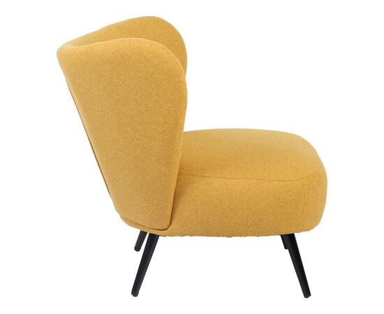 Πολυθρόνα Nagreta pakoworld κίτρινο ύφασμα με μεταλλικό πόδι σε μαύρη απόχρωση 77x73x74εκ - ΚΑΡΕΚΛΕΣ - ΠΟΛΥΘΡΟΝΕΣ ΕΣ. στο Milonadakis.gr