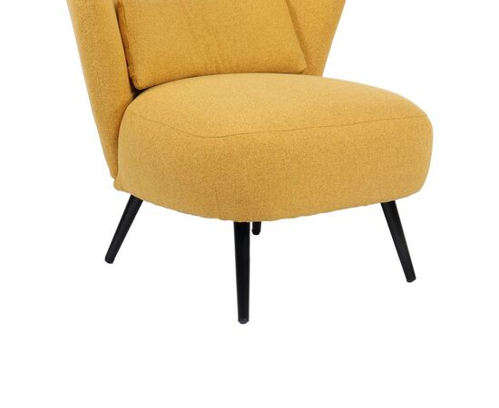Πολυθρόνα Nagreta pakoworld κίτρινο ύφασμα με μεταλλικό πόδι σε μαύρη απόχρωση 77x73x74εκ - ΚΑΡΕΚΛΕΣ - ΠΟΛΥΘΡΟΝΕΣ ΕΣ. στο Milonadakis.gr