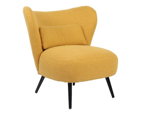 Πολυθρόνα Nagreta pakoworld κίτρινο ύφασμα με μεταλλικό πόδι σε μαύρη απόχρωση 77x73x74εκ - ΚΑΡΕΚΛΕΣ - ΠΟΛΥΘΡΟΝΕΣ ΕΣ. στο Milonadakis.gr