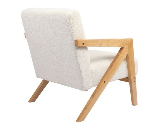 Πολυθρόνα Garifa pakoworld λευκό ύφασμα με πόδι σε φυσική απόχρωση 79x75x75εκ - ΚΑΡΕΚΛΕΣ - ΠΟΛΥΘΡΟΝΕΣ ΕΣ. στο Milonadakis.gr