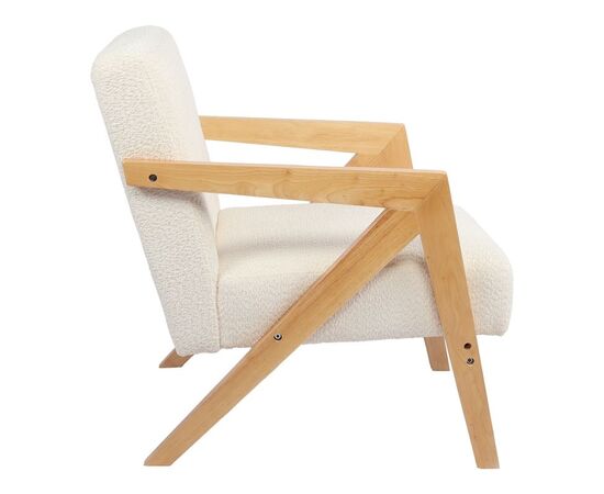 Πολυθρόνα Garifa pakoworld λευκό ύφασμα με πόδι σε φυσική απόχρωση 79x75x75εκ - ΚΑΡΕΚΛΕΣ - ΠΟΛΥΘΡΟΝΕΣ ΕΣ. στο Milonadakis.gr