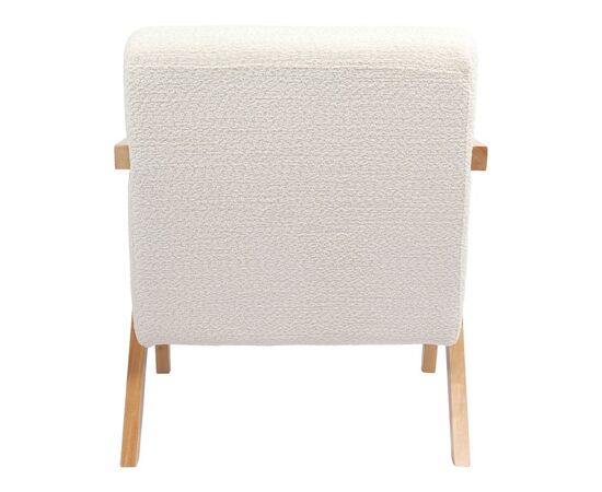 Πολυθρόνα Garifa pakoworld λευκό ύφασμα με πόδι σε φυσική απόχρωση 79x75x75εκ - ΚΑΡΕΚΛΕΣ - ΠΟΛΥΘΡΟΝΕΣ ΕΣ. στο Milonadakis.gr