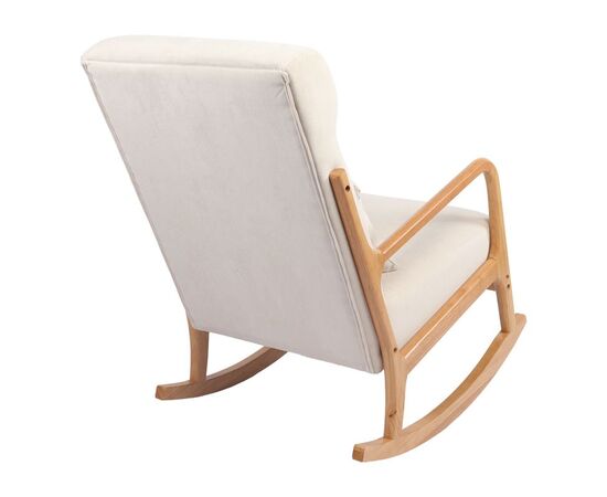 Κουνιστή πολυθρόνα Edeldy pakoworld κρεμ ύφασμα με πόδι σε φυσική απόχρωση 102x66x99εκ - ΚΑΡΕΚΛΕΣ - ΠΟΛΥΘΡΟΝΕΣ ΕΣ. στο Milonadakis.gr