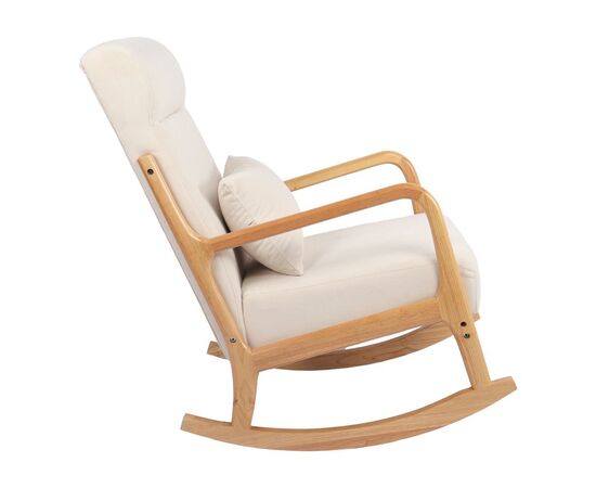 Κουνιστή πολυθρόνα Edeldy pakoworld κρεμ ύφασμα με πόδι σε φυσική απόχρωση 102x66x99εκ - ΚΑΡΕΚΛΕΣ - ΠΟΛΥΘΡΟΝΕΣ ΕΣ. στο Milonadakis.gr