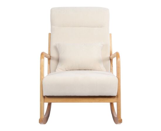 Κουνιστή πολυθρόνα Edeldy pakoworld κρεμ ύφασμα με πόδι σε φυσική απόχρωση 102x66x99εκ - ΚΑΡΕΚΛΕΣ - ΠΟΛΥΘΡΟΝΕΣ ΕΣ. στο Milonadakis.gr