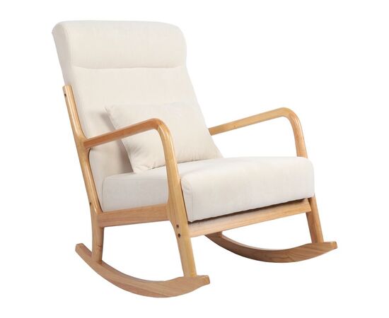 Κουνιστή πολυθρόνα Edeldy pakoworld κρεμ ύφασμα με πόδι σε φυσική απόχρωση 102x66x99εκ - ΚΑΡΕΚΛΕΣ - ΠΟΛΥΘΡΟΝΕΣ ΕΣ. στο Milonadakis.gr