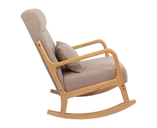 Κουνιστή πολυθρόνα Edeldy pakoworld γκρι-μπεζ ύφασμα με πόδι σε φυσική απόχρωση 102x66x99εκ - ΚΑΡΕΚΛΕΣ - ΠΟΛΥΘΡΟΝΕΣ ΕΣ. στο Milonadakis.gr