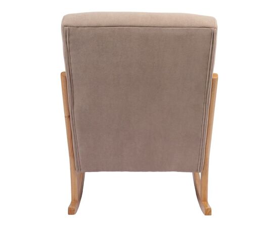 Κουνιστή πολυθρόνα Edeldy pakoworld γκρι-μπεζ ύφασμα με πόδι σε φυσική απόχρωση 102x66x99εκ - ΚΑΡΕΚΛΕΣ - ΠΟΛΥΘΡΟΝΕΣ ΕΣ. στο Milonadakis.gr