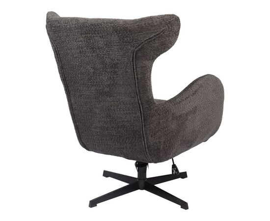 Πολυθρόνα Zefrina pakoworld περιστρεφόμενη ανθρακί ύφασμα με βάση σε μαύρη απόχρωση 82x77x99εκ - ΚΑΡΕΚΛΕΣ - ΠΟΛΥΘΡΟΝΕΣ ΕΣ. στο Milonadakis.gr