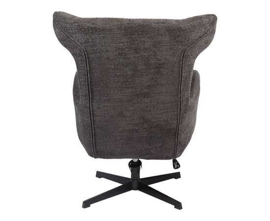 Πολυθρόνα Zefrina pakoworld περιστρεφόμενη ανθρακί ύφασμα με βάση σε μαύρη απόχρωση 82x77x99εκ - ΚΑΡΕΚΛΕΣ - ΠΟΛΥΘΡΟΝΕΣ ΕΣ. στο Milonadakis.gr