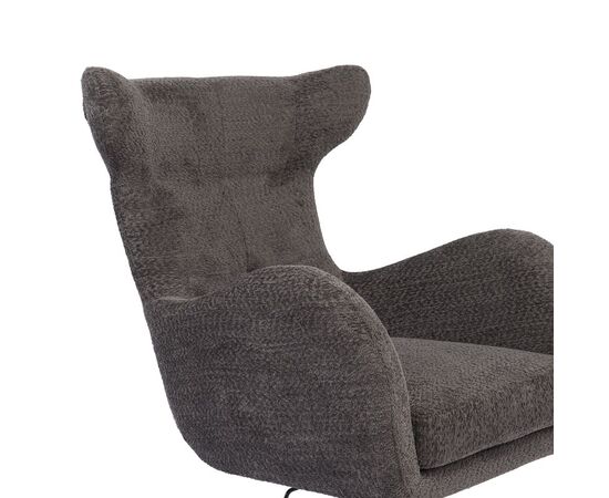 Πολυθρόνα Zefrina pakoworld περιστρεφόμενη ανθρακί ύφασμα με βάση σε μαύρη απόχρωση 82x77x99εκ - ΚΑΡΕΚΛΕΣ - ΠΟΛΥΘΡΟΝΕΣ ΕΣ. στο Milonadakis.gr