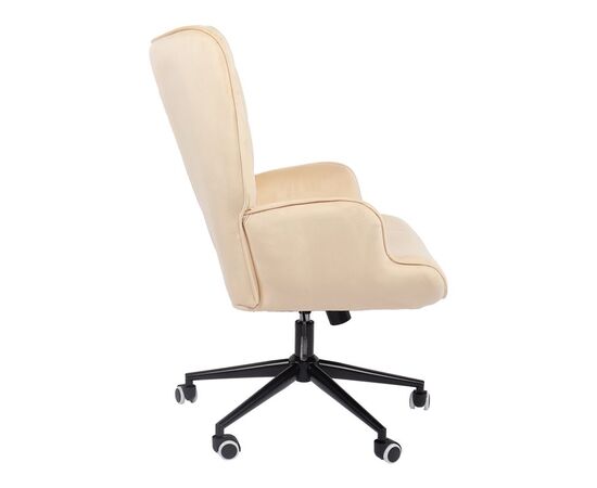 Πολυθρόνα-μπερζέρα Lobima pakoworld περιστρεφόμενη κρεμ βελούδο με βάση σε μαύρη απόχρωση 71x68x104εκ - ΚΑΡΕΚΛΕΣ - ΠΟΛΥΘΡΟΝΕΣ ΕΣ. στο Milonadakis.gr