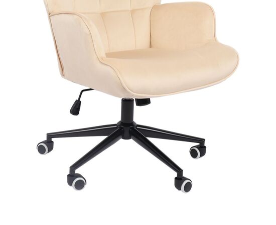 Πολυθρόνα-μπερζέρα Lobima pakoworld περιστρεφόμενη κρεμ βελούδο με βάση σε μαύρη απόχρωση 71x68x104εκ - ΚΑΡΕΚΛΕΣ - ΠΟΛΥΘΡΟΝΕΣ ΕΣ. στο Milonadakis.gr