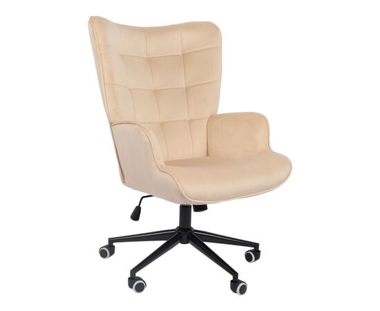 Πολυθρόνα-μπερζέρα Lobima pakoworld περιστρεφόμενη κρεμ βελούδο με βάση σε μαύρη απόχρωση 71x68x104εκ - ΚΑΡΕΚΛΕΣ - ΠΟΛΥΘΡΟΝΕΣ ΕΣ. στο Milonadakis.gr