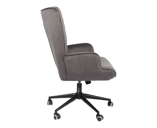 Πολυθρόνα-μπερζέρα Lobima pakoworld περιστρεφόμενη ανθρακί βελούδο με βάση σε μαύρη απόχρωση 71x68x104εκ - ΚΑΡΕΚΛΕΣ - ΠΟΛΥΘΡΟΝΕΣ ΕΣ. στο Milonadakis.gr