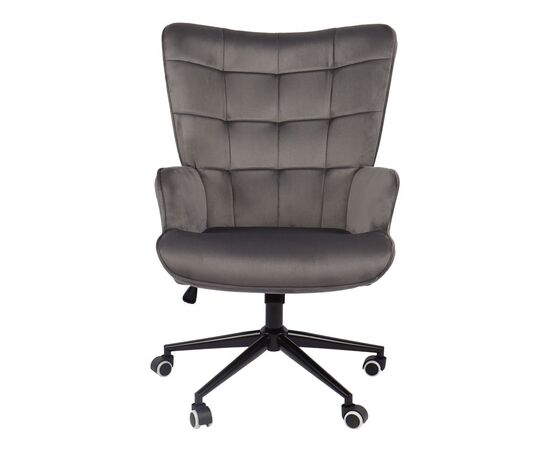 Πολυθρόνα-μπερζέρα Lobima pakoworld περιστρεφόμενη ανθρακί βελούδο με βάση σε μαύρη απόχρωση 71x68x104εκ - ΚΑΡΕΚΛΕΣ - ΠΟΛΥΘΡΟΝΕΣ ΕΣ. στο Milonadakis.gr