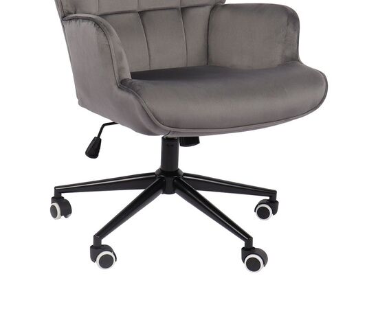 Πολυθρόνα-μπερζέρα Lobima pakoworld περιστρεφόμενη ανθρακί βελούδο με βάση σε μαύρη απόχρωση 71x68x104εκ - ΚΑΡΕΚΛΕΣ - ΠΟΛΥΘΡΟΝΕΣ ΕΣ. στο Milonadakis.gr