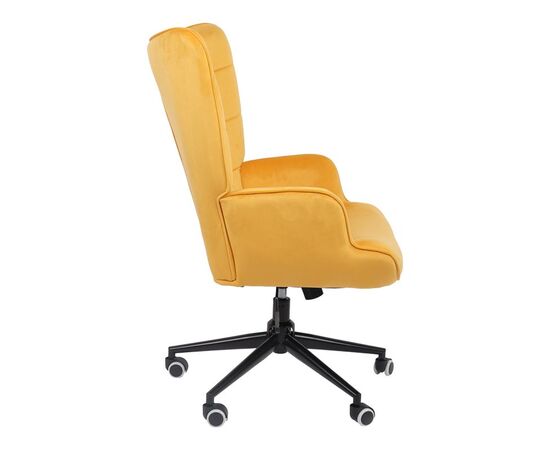 Πολυθρόνα-μπερζέρα Lobima pakoworld περιστρεφόμενη κίτρινο βελούδο με βάση σε μαύρη απόχρωση 71x68x104εκ - ΚΑΡΕΚΛΕΣ - ΠΟΛΥΘΡΟΝΕΣ ΕΣ. στο Milonadakis.gr