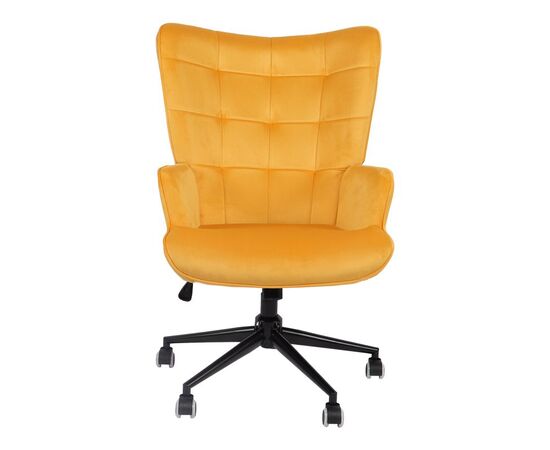 Πολυθρόνα-μπερζέρα Lobima pakoworld περιστρεφόμενη κίτρινο βελούδο με βάση σε μαύρη απόχρωση 71x68x104εκ - ΚΑΡΕΚΛΕΣ - ΠΟΛΥΘΡΟΝΕΣ ΕΣ. στο Milonadakis.gr