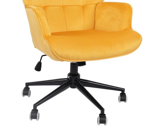 Πολυθρόνα-μπερζέρα Lobima pakoworld περιστρεφόμενη κίτρινο βελούδο με βάση σε μαύρη απόχρωση 71x68x104εκ - ΚΑΡΕΚΛΕΣ - ΠΟΛΥΘΡΟΝΕΣ ΕΣ. στο Milonadakis.gr