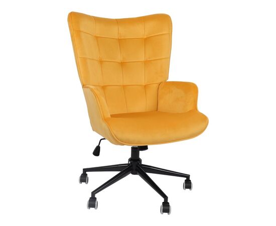 Πολυθρόνα-μπερζέρα Lobima pakoworld περιστρεφόμενη κίτρινο βελούδο με βάση σε μαύρη απόχρωση 71x68x104εκ - ΚΑΡΕΚΛΕΣ - ΠΟΛΥΘΡΟΝΕΣ ΕΣ. στο Milonadakis.gr