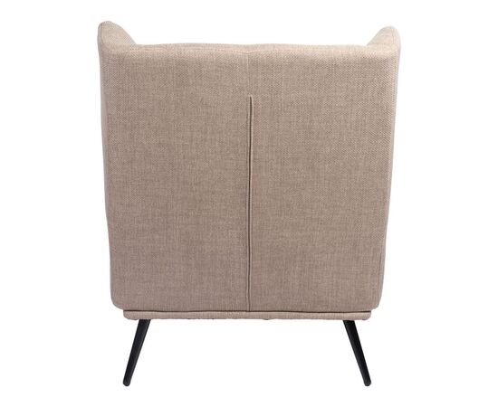 Πολυθρόνα Mareta pakoworld γκρι-μπεζ ύφασμα με πόδι σε μαύρη απόχρωση 83x80x99εκ - ΚΑΡΕΚΛΕΣ - ΠΟΛΥΘΡΟΝΕΣ ΕΣ. στο Milonadakis.gr